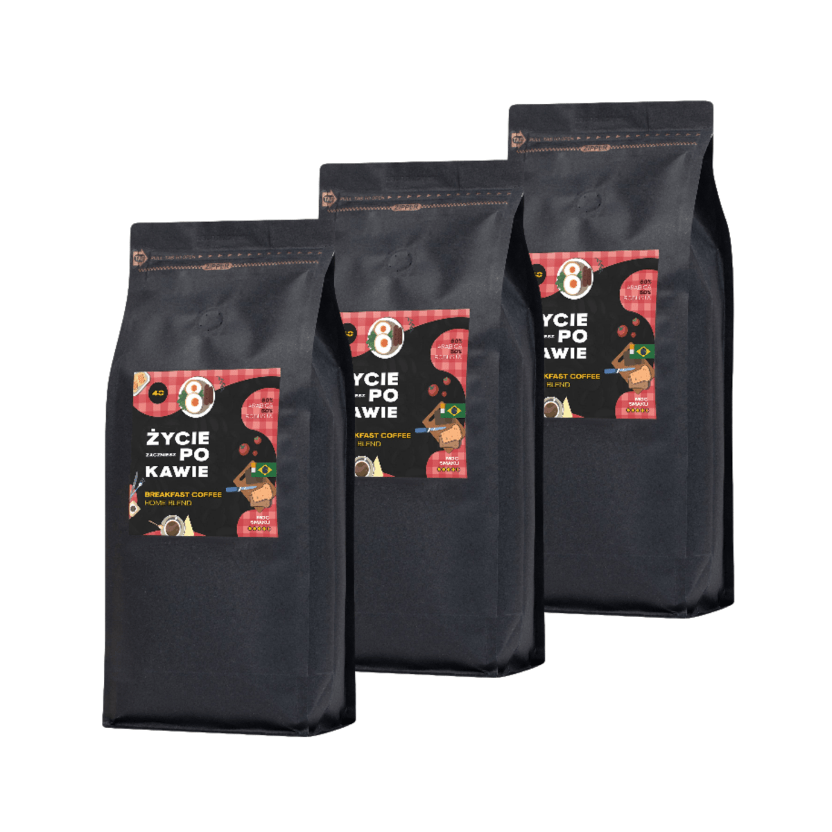 Breakfast Coffee (Home Blend) 3 PAK PAKIET- pokawie.com 