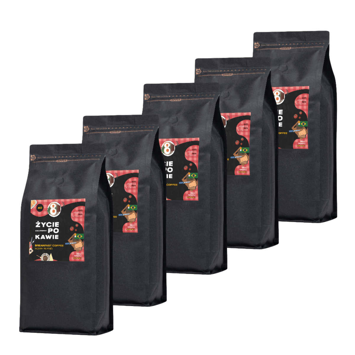 Breakfast Coffee (Home Blend) 5-CIO PAK PAKIET- pokawie.com 