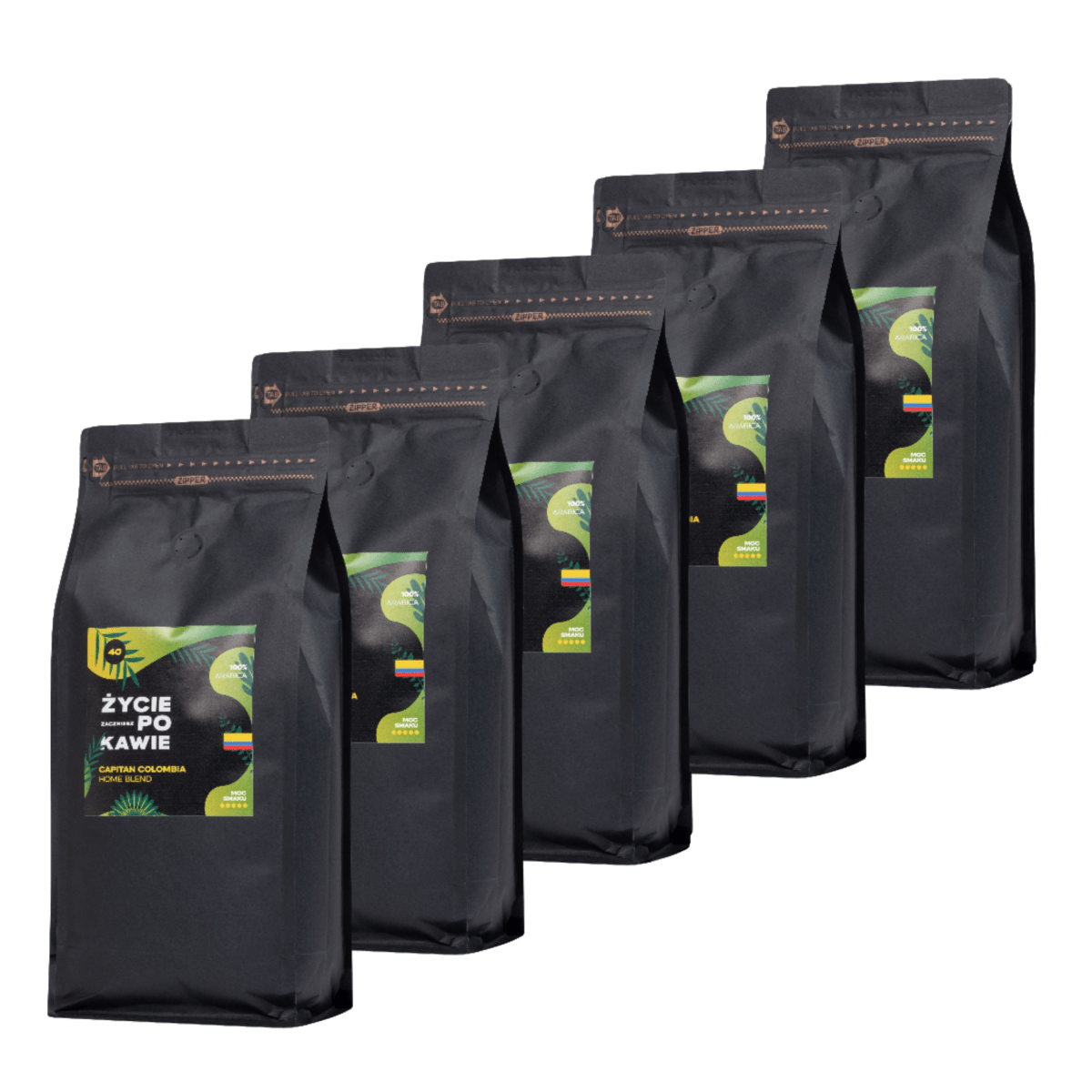 Captain Colombia (Home Blend) 5-CIO PAK PAKIET- pokawie.com 