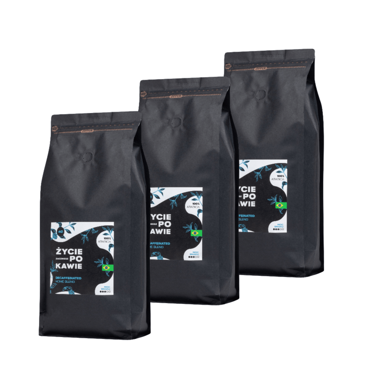 Decaffeinated (Home Blend) 3 PAK PAKIET- pokawie.com 