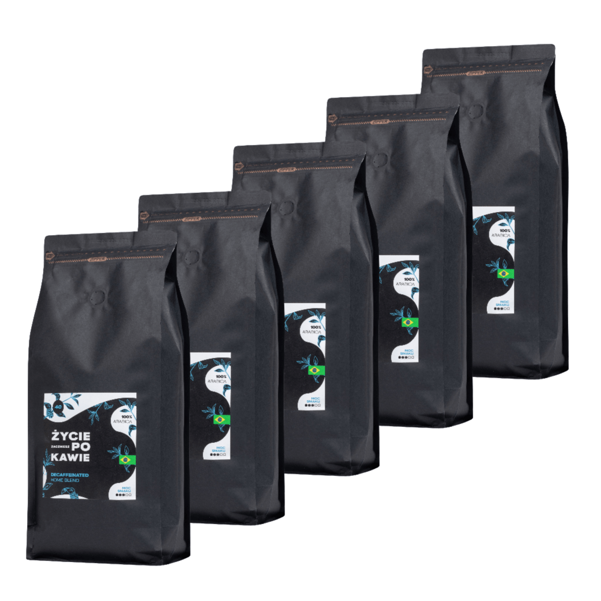 Decaffeinated (Home Blend) 5-CIO PAK PAKIET- pokawie.com 